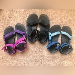LOT of 3 Teva Original Universal Sandals size 7